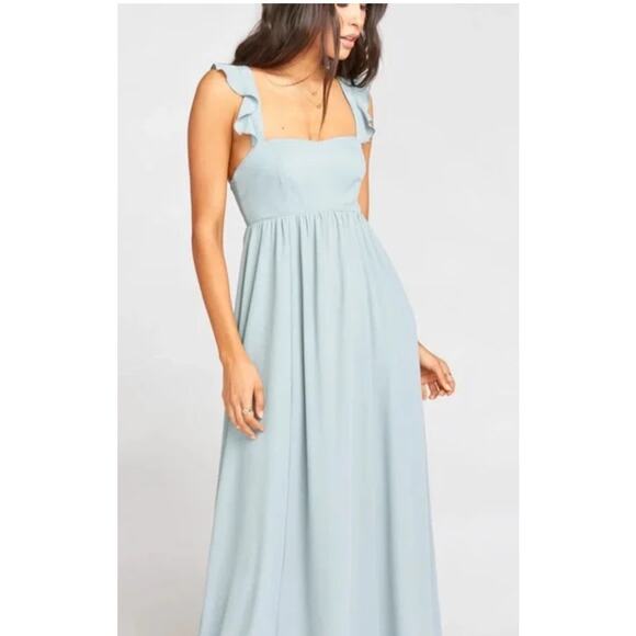 MUMU Light Blue Maxi Dress Size L NWT - Picture 4 of 9